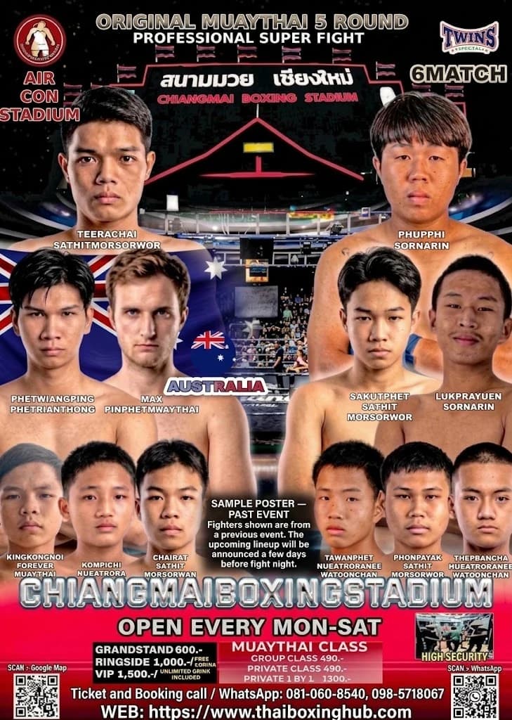 Chiang Mai Boxing Stadium — Muay Thai — October 28, 2026 fight poster