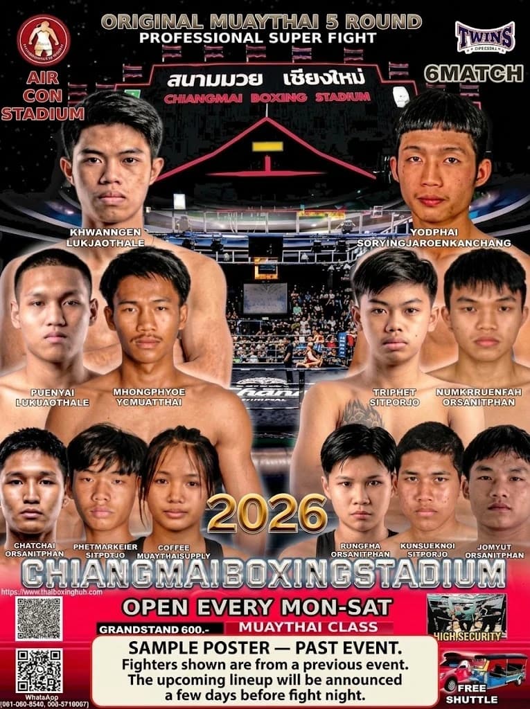 Chiang mai Boxing Stadium — Muay Thai — October 23, 2026 fight poster