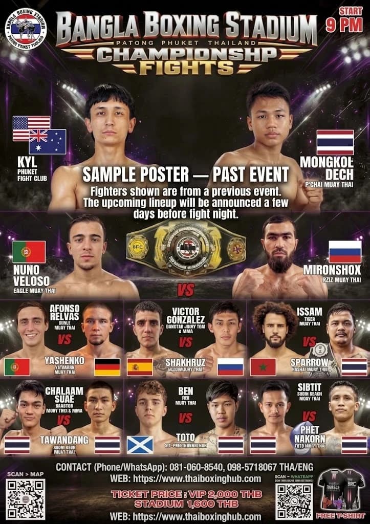 Bangla stadium — Muay Thai — October 25, 2026 fight poster