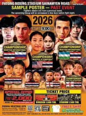 Patong Boxing Stadium — Muay Thai — October 30, 2026 thumbnail