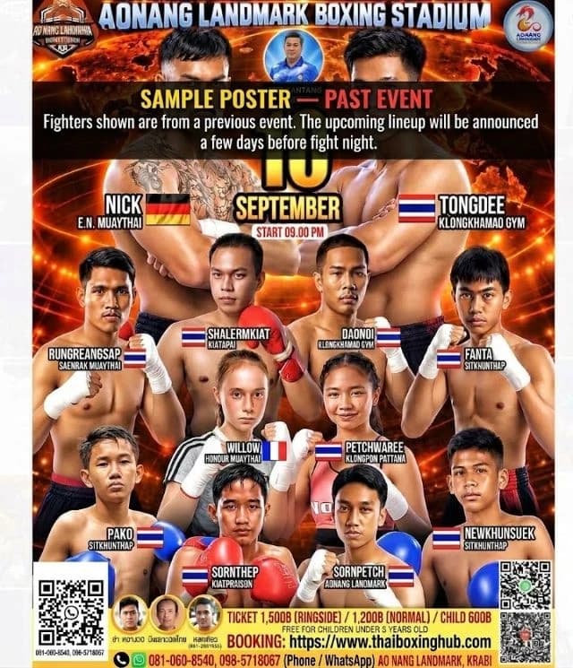 Ao nang Landmark — Muay Thai — October 24, 2026 fight poster