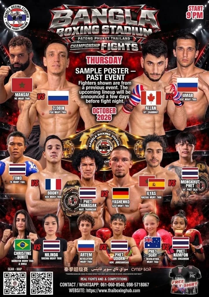 Bangla stadium — Muay Thai — October 30, 2026 fight poster