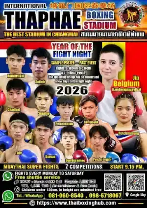 Thaphae Boxing Stadium — Muay Thai — October 26, 2026 thumbnail