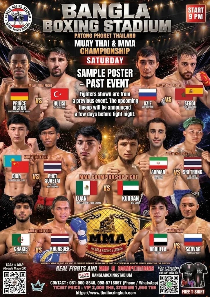 Bangla stadium — Muay Thai — October 26, 2026 fight poster