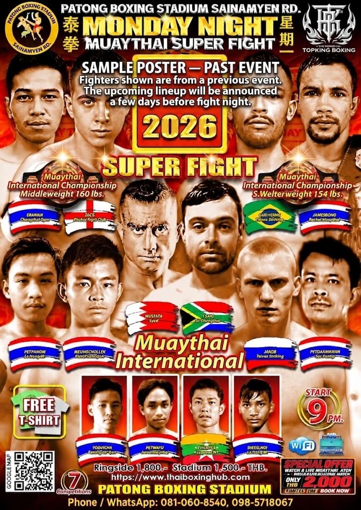 Patong Boxing Stadium — Muay Thai — October 31, 2026 fight poster