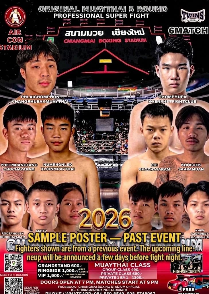 Chiang Mai Boxing Stadium — Muay Thai — October 31, 2026 fight poster